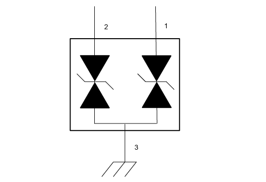 Block Diagram - Texas Instruments ESD2CANFD24W-Q1 ESD Protection Diodes